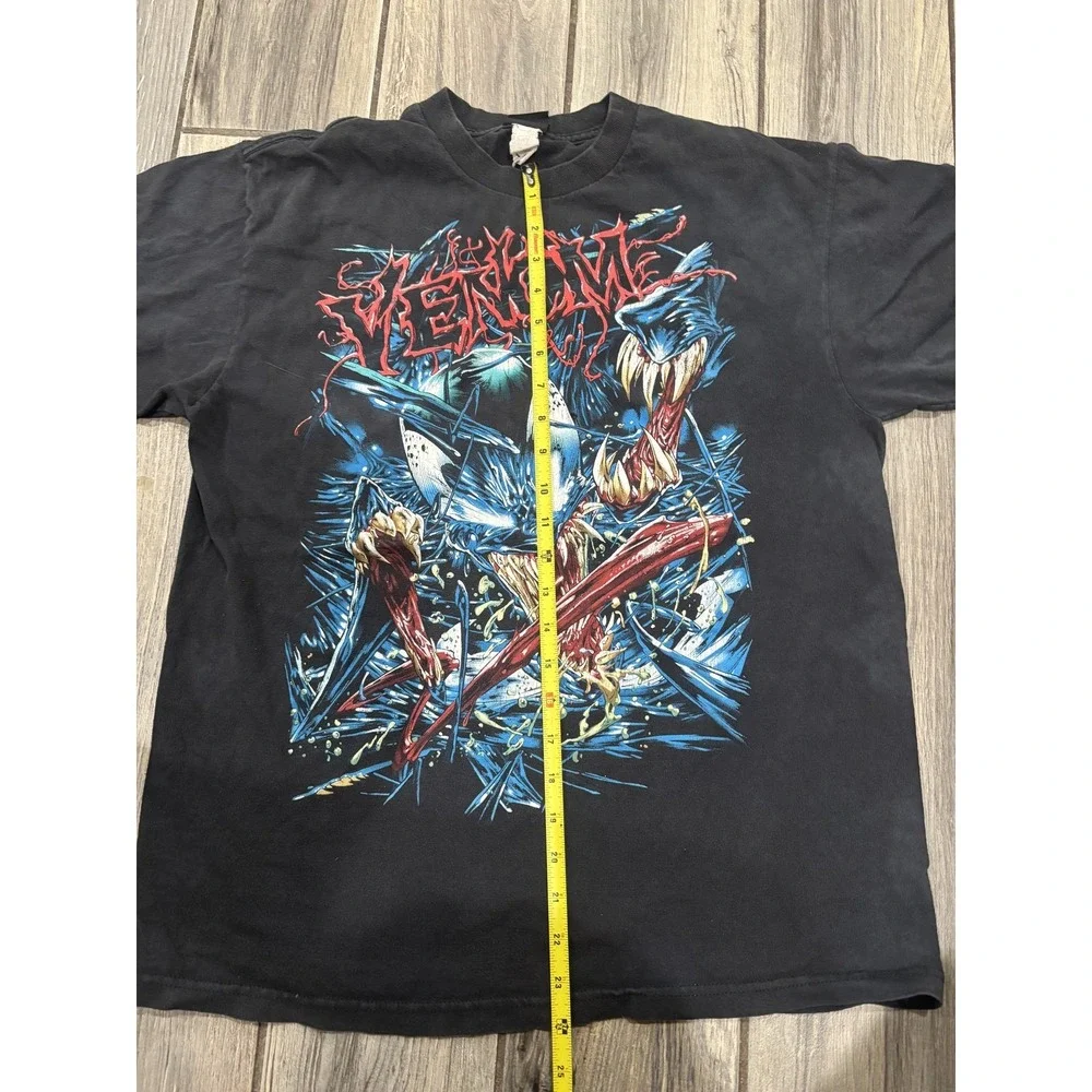 Vintage Marvel Venom Mad Engine T-Shirt Men's Black Graphic Tee Short Sleeve